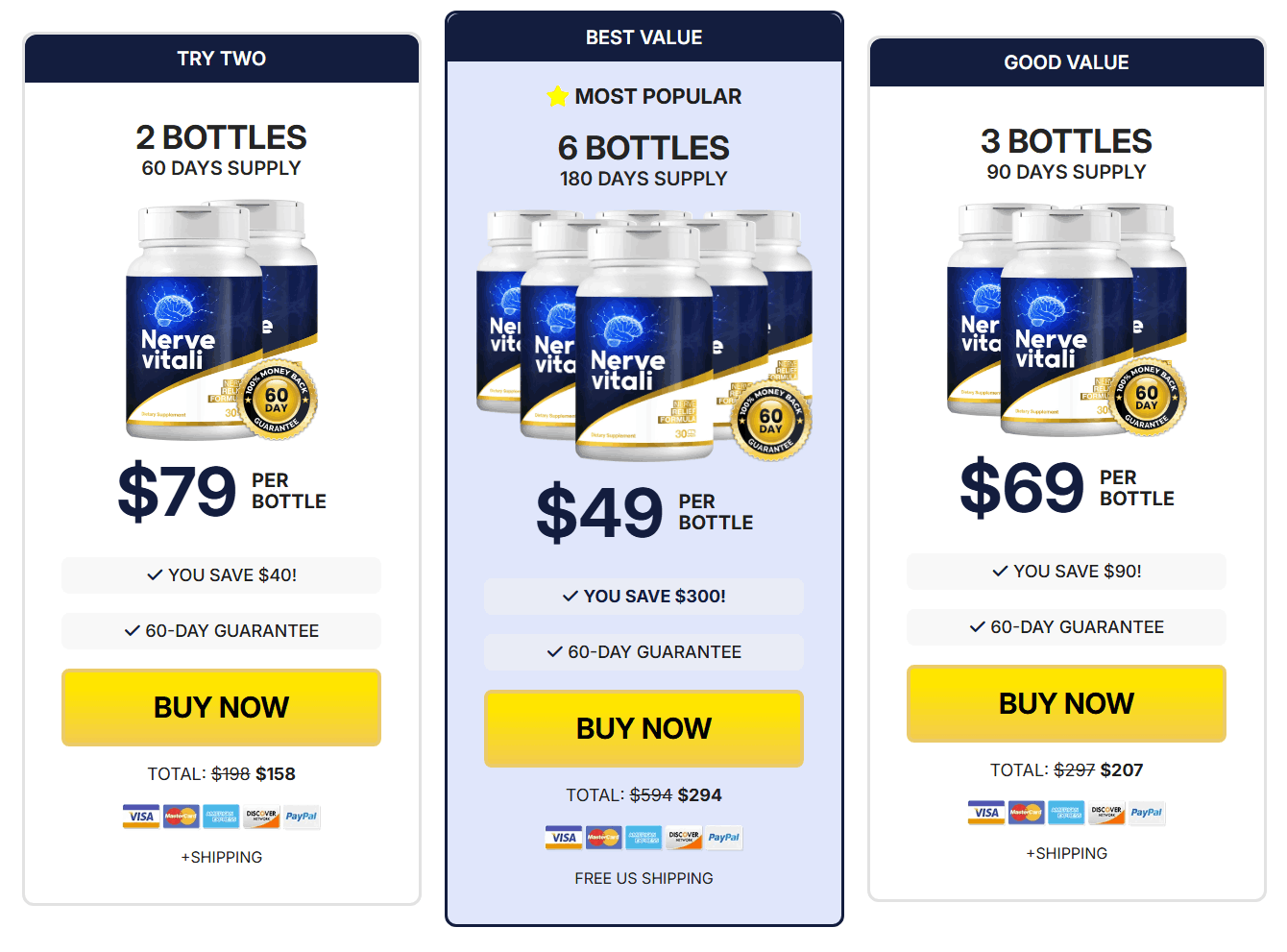 NerveVitali Pricing Image